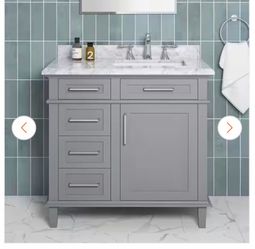 36” BATHROOM VANITY GREY COLOR