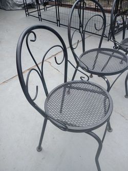 For metal chairs for small table asking 100