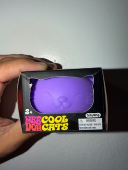 NeeDoh Cool Cats Squishy Toy – Purple (New)