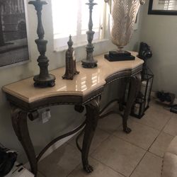 Half Table Set With Decor
