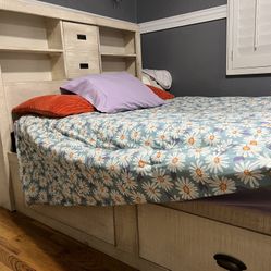 Bed frame with drawers/storage