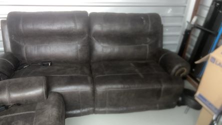 Two Piece Sofa Set With Sleeper Recliners 
