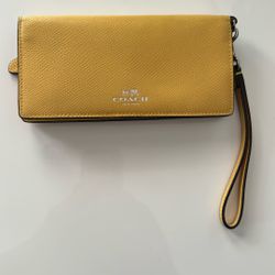 Yellow Wallet With 12 Card Slots 