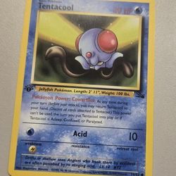 Tentacool Pokémon Trading Card Game card 1st Edition 56/62