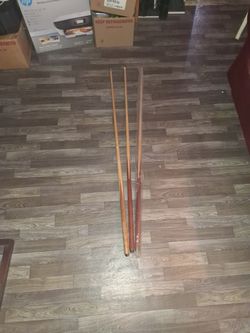 Pool Cue Sticks Set of 3
