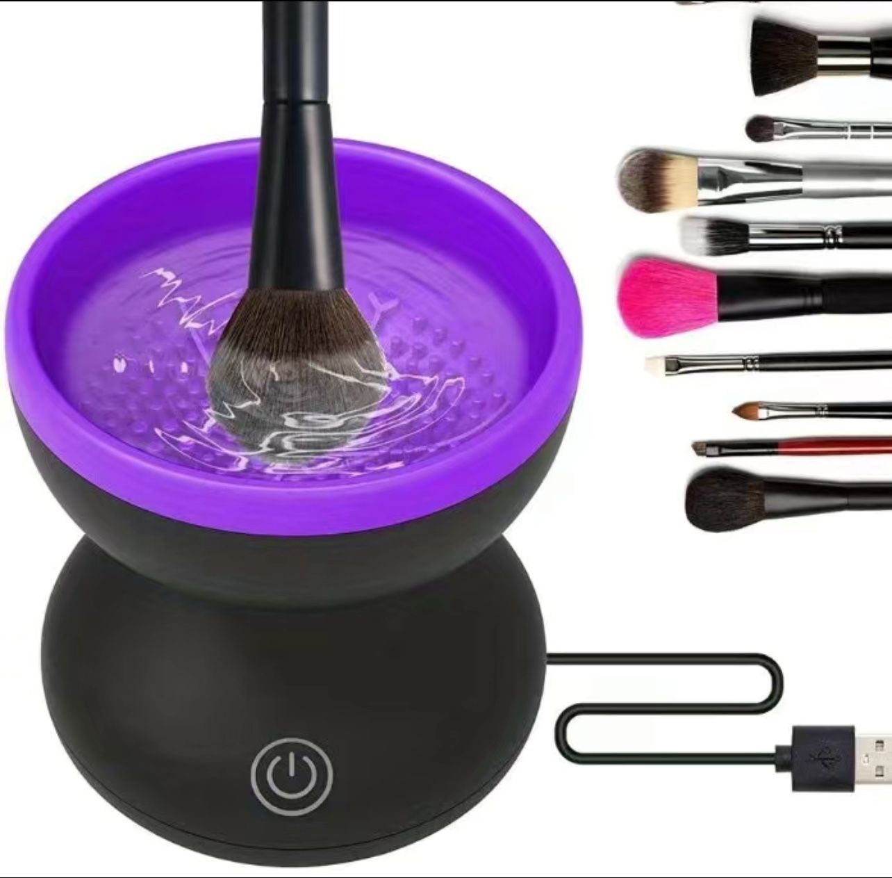 Electric Makeup Brush Cleaner Machine, Silicone Brush Cleaner Machine Beauty Blender Cleanser For Beauty Makeup Brushes