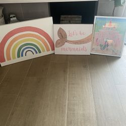 Pictures/Canvas Girls Room(3 Included).