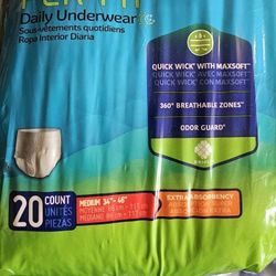 Adult Daily Underwear, 20 Count Medium 