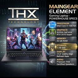 Gaming Laptop i7-10875, 32GB, 17.3"