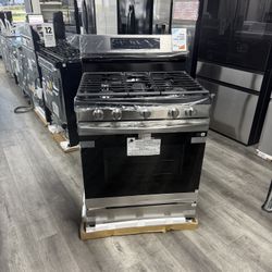 Samsung - 5 Burner Gas Range With Air Fry & Griddle In Stainless Steel 😍