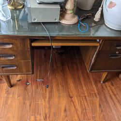 Antique Mid-cenrury Metal Desk