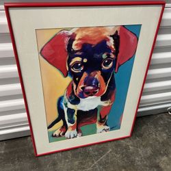 🤩 Darling Dog Wall Art in Professional Frame, PRINT 