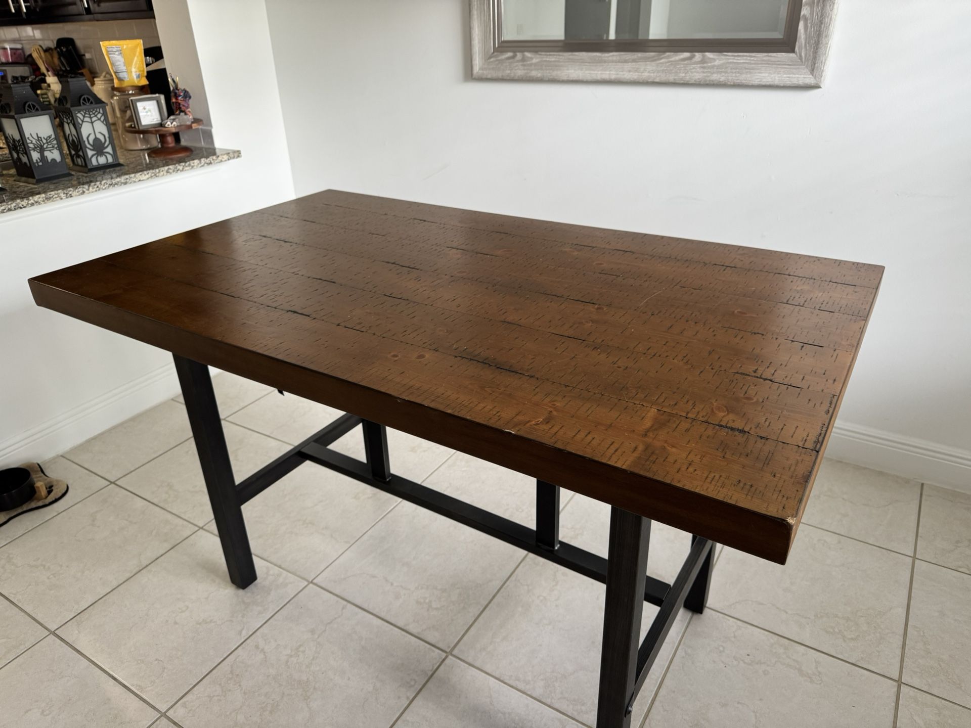 Wood Counter Height Dining Table