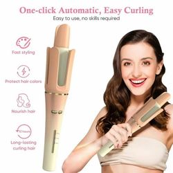 Auto Hair Curler Automatic Curling Wand with 3 Temperatures Curling with 1 Hot Brush Hair Straightener Hair Ceramic 2 Pro Hair Straightener