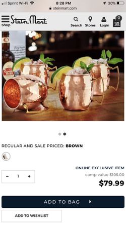 NEW! (4) Hammered Finish Solid Copper Moscow Mule Mugs Retail $105