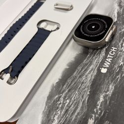 Apple Watch Ultra 2 49mm Titanium Case with Alpine Loop - Blue,
