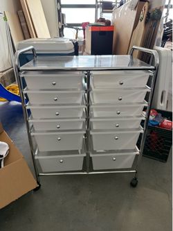 12 drawer craft table on wheels