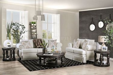 Ivory Sofa and Loveseat @Elegant Furniture
