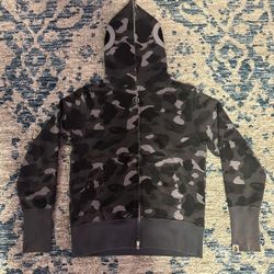 *RARE* A bathing ape fish eye black camo hoodie Size M