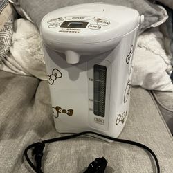 Zojirushi x Hello Kitty 3L Micom Water Boiler and Warmer White CD-WCC30KT: Electric Kettle, Travel Hot Pot, BPA-Free, Timer