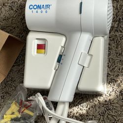Brand New Vintage NOS Conair Wall Mount 1400 Watt hair Dryer 2 Heat Setting 2 Speed