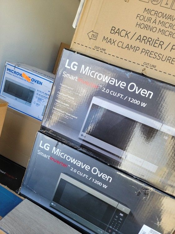 Microwaves 50% off MSRP. LG, GE, Samsung, Sharp. Message for prices.
