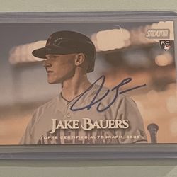 JAKE BAUERS AUTOGRAPH ROOKIE 2019 Topps Stadium Club #SCA-JBA Mariners Indians