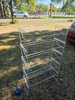 White Metal Shoe Rack Organizer