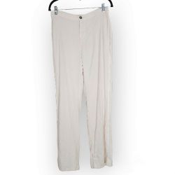 XCVI Womens Pants Cream Peach Tencel Soft Lounge Straight Leg Pull On Twill Trousers