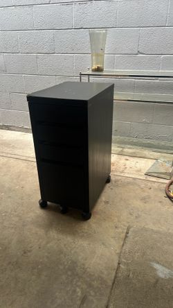 Black Rolling Storage Cart Storage Cabinet 