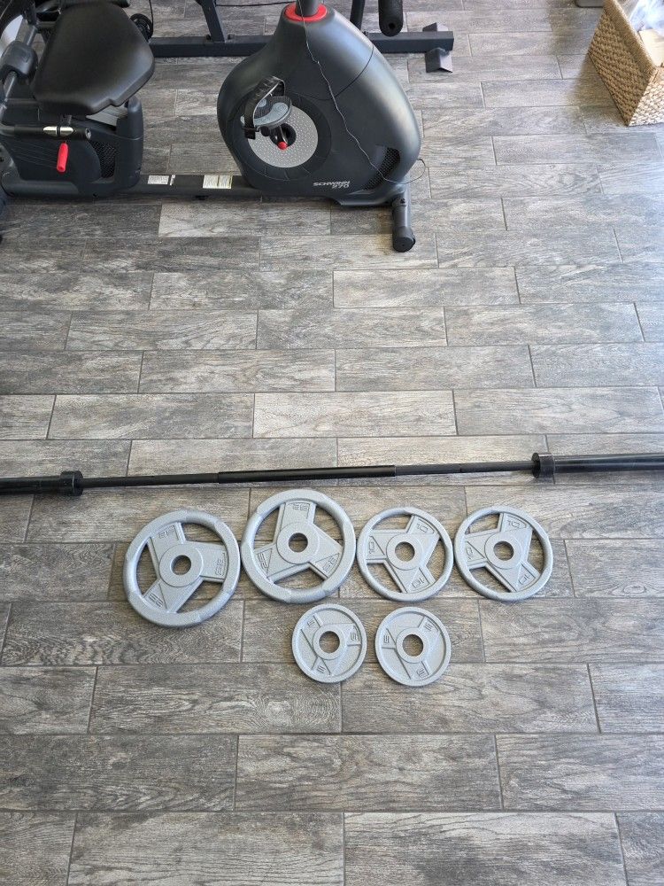 110 Pound Olympic Bar Weight Set