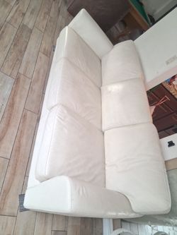 White Leather couches