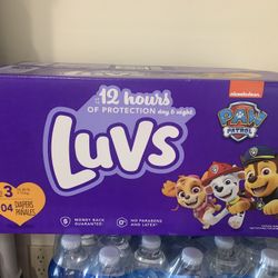 Luvs size 3 baby diapers 104 count big box