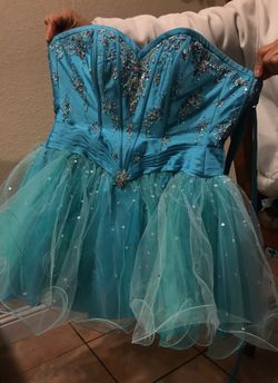 Aqua blue dress turquoise blue dress size 6