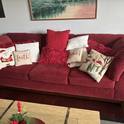 Red Sofa Couch 