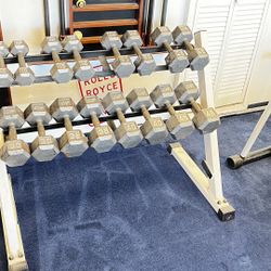 Dumbbell Weight Set With Nautilus Stand 