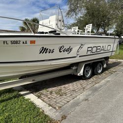 22 Ft Ronaldo Solid Boat Good Trailer 97 Hull And 97 Motor Mercury Best Cash Offer 