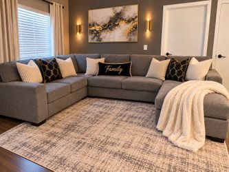 Large Gray  Sectional Sofa