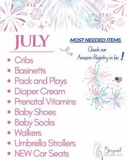 Baby items needed