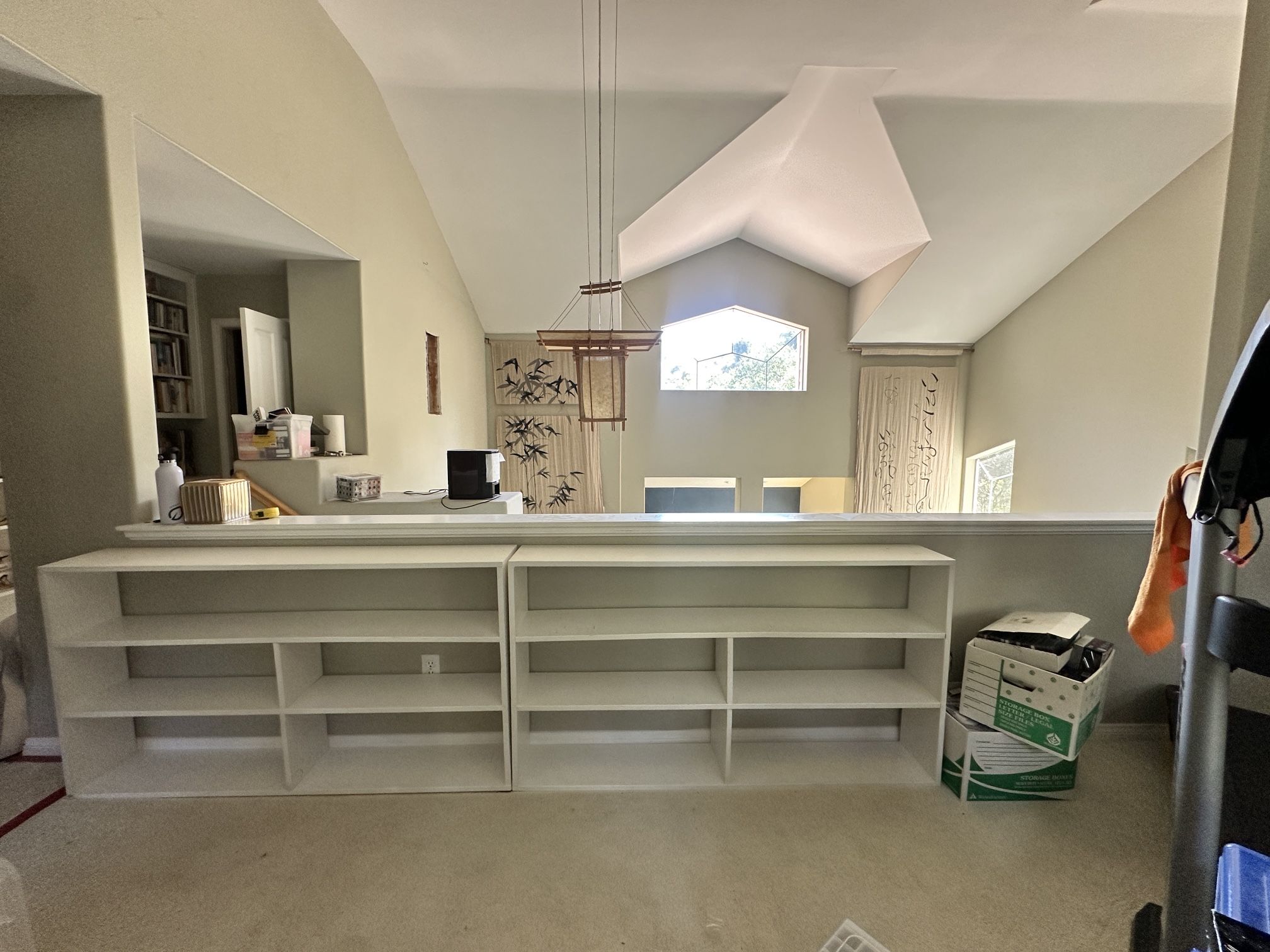 White Wooden Handmade Bookshelves