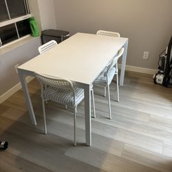 White IKEA Table 