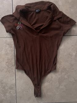 Brown body suit