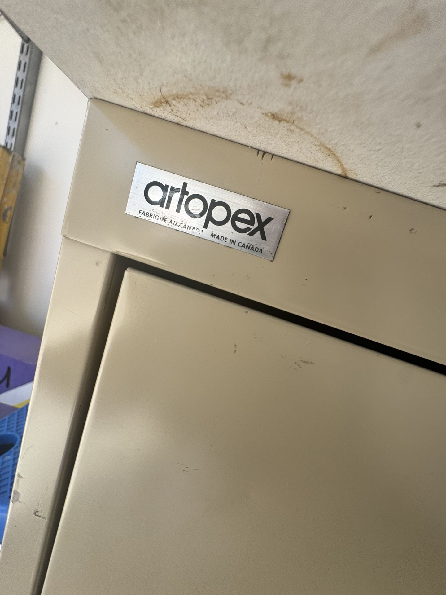 artopex file cabinet for garage storage on dolly
