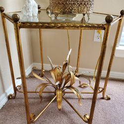Gold End Table