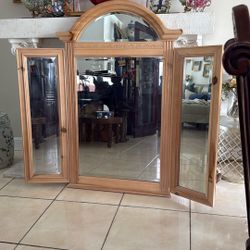 Solid Pine Tri- View Mirror