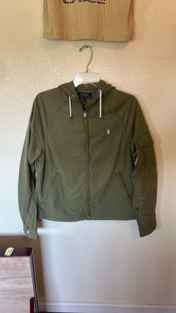 Polo ralph lauren zipper hoodie forest/smokey green size small