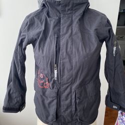 Burton DryRide Snowboard Ski Jacket Youth Black Hooded Insulated Size L (10-12). Condition is "Pre-owned". See pictures ask questions and make an offe