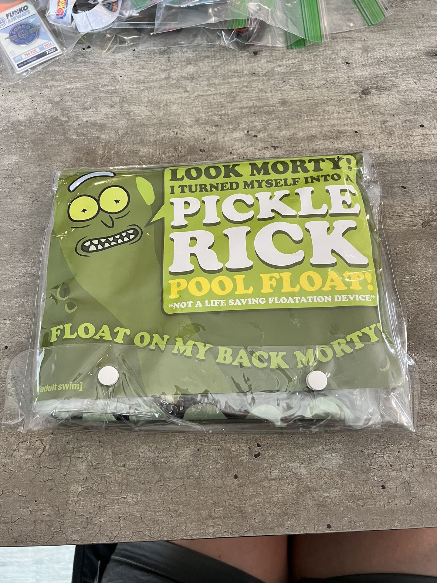 SDCC 2024 Adult Swim Rick & Morty Pickle Rick Pool Float Exclusive