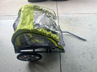 Kids bike trailer / canopy with bug screen and weather shield
