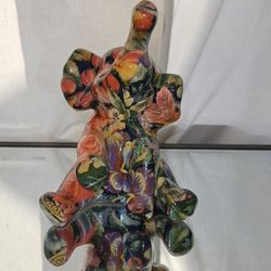 Collectible Ceramic Elephant Decoupage